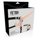 Fetish Submissive Harness Flesh Up - system uprzęży z podwojnym wibratorem, regulowany