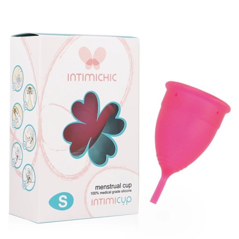 Intimichic Cup S silikonowa kubeczka menstruacyjna medyczna, woreczek