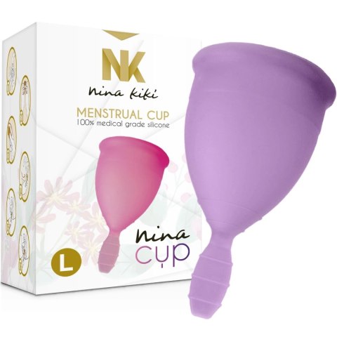 Nina Kiki Kubeczek Menstruacyjny L Fioletowy Silikon Medyczny