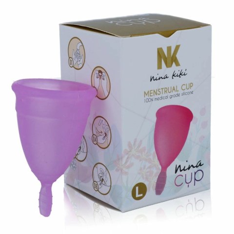 Nina Kiki Kubeczek Menstruacyjny L Fioletowy Silikon Medyczny