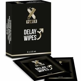 XPOWER Delay Wipes 6 sztuk - chusteczki opoźniające z miętą i dziurawcem