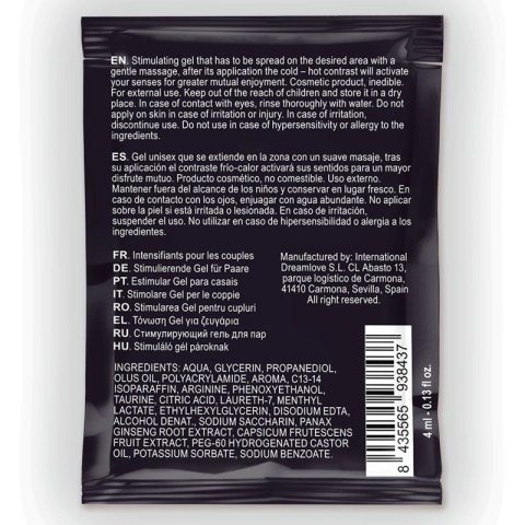 SPARTAN Żel dla mężczyzn efekt ciepło-zimno 100% wegański 4ml