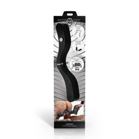 Exposed E-Stim Wooden Humbler Black - system elektro-stymulacji, drewno