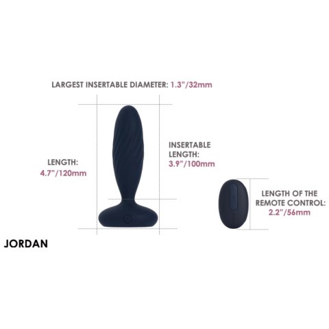 Svakom Jordan Navy Blue - Anatomiczny model z systemem ruchu i sterowaniem aplikacją