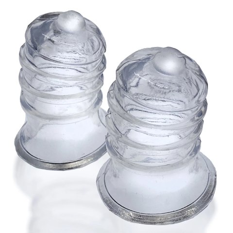 Hunkyjunk Elong Transparent - Przyssawki do Stymulacji z Szeroką Bazą
