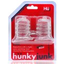 Hunkyjunk Elong Transparent - Przyssawki do Stymulacji z Szeroką Bazą