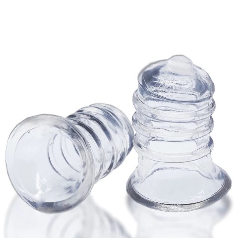 Hunkyjunk Elong Transparent - Przyssawki do Stymulacji z Szeroką Bazą