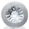 Hunkyjunk Jackt Nubby Ribbed Ice - elastyczna maszyna intymna Plus+SILICONE, przezroczysta