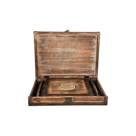 Lodbrock Schlossmeister Serving Plate - Zestaw z drewnianą płytą i łańcuchami