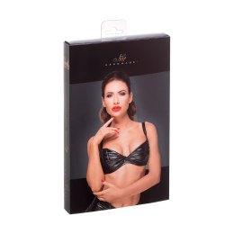 Noir Handmade Biustonosz Wetlook XL z Ręcznie Marszczonymi Miseczkami