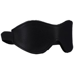 Doc Johnson Vegan Leather Czarna Maska na Oczy z Miękką Podszewką