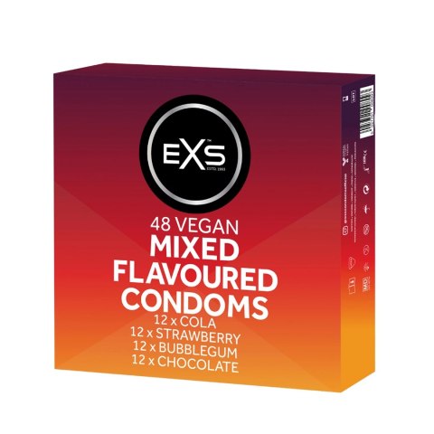 EXS Mixed Flavoured prezerwatywy smakowe 48 szt. lateksowe zestaw EXS Mixed Flavoured prezerwatywy smakowe 48 szt. lateksowe zestaw