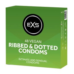 EXS Ribbed & Dotted 48 szt. - prezerwatywy prążkowane i kropkowane