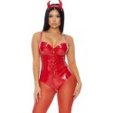 Fiore Hosiery kostium Diablica S/M winylowy body sznurowany