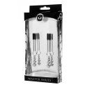 XR Brands Master Series ozdobny zestaw zaciskow z potrojnymi koralikami