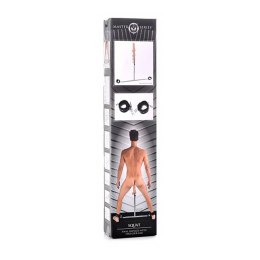 XR Brands Spreader Bar z kajdankami na kostki i odłączanym modułem anatomicznym