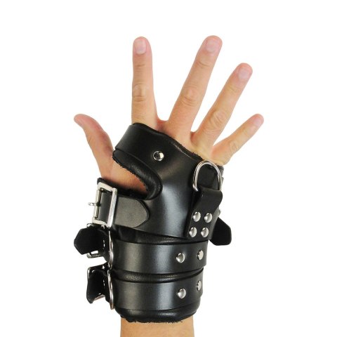 XR Brands Strict Leather mankiety do zawieszenia 4 klamry czarne skora XR Brands Strict Leather mankiety do zawieszenia 4 klamry czarne skora