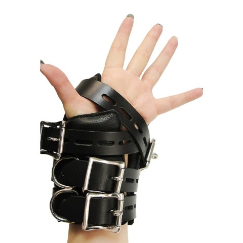 XR Brands Strict Leather mankiety do zawieszenia 4 klamry czarne skora XR Brands Strict Leather mankiety do zawieszenia 4 klamry czarne skora