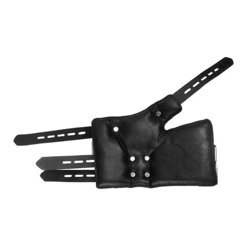 XR Brands Strict Leather mankiety do zawieszenia 4 klamry czarne skora XR Brands Strict Leather mankiety do zawieszenia 4 klamry czarne skora