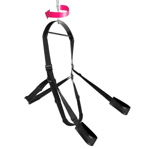 XR Brands Trinity 360 Swing - obracana huśtawka do zawieszania, czarna XR Brands Trinity 360 Swing - obracana huśtawka do zawieszania, czarna