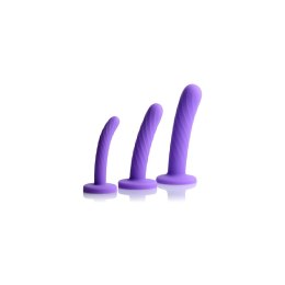 XR Brands Trinity Violet 3-częściowy zestaw silikonowy, rożne rozmiary