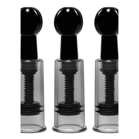 XR Brands Triple Sucker - Zestaw 3 przyssawek punktowych czarny ABS XR Brands Triple Sucker - Zestaw 3 przyssawek punktowych czarny ABS