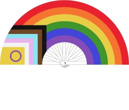LGBTQIA Flagowy Wachlarz 64 cm Tęczowy Kolor Wytrzymały Model