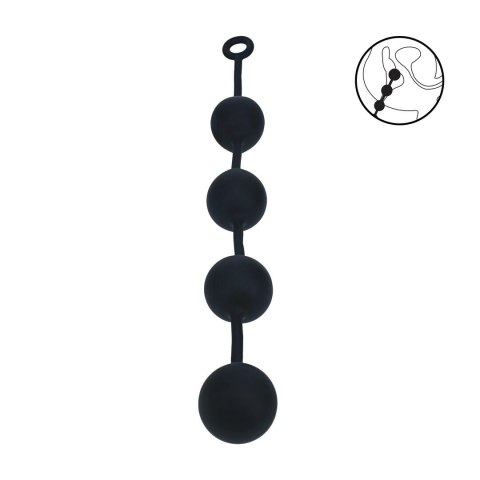 Levelz Kule anatomiczne XXL silikonowe 60mm czarne z uchwytem