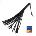 Red Leather 43 cm - Czarny model z rzemieniami ze skory roślinnej