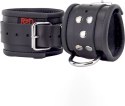 Red Leather Kajdanki Skorzane Black 25cm Regulowane Pasek 6.5cm