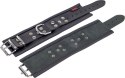 Red Leather Kajdanki Skorzane Black 25cm Regulowane Pasek 6.5cm