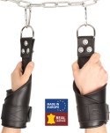 Red Leather Skorzane Kajdanki Wiszące Czarny Regulowane Wytrzymałe