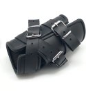 Red Leather Skorzane Mankiety Zawieszeniowe Czarny Regulowane