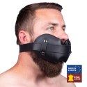 Red Leather Skorzany model ustny z regulowanym paskiem, czarny