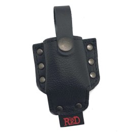 Red Leather Uchwyt na butelkę do uprzęży skorzany czarny 3,5 cm