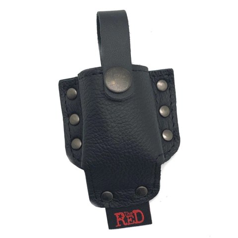 Red Leather Uchwyt na butelkę do uprzęży skorzany czarny 3,5 cm