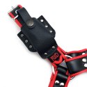 Red Leather Uchwyt na butelkę do uprzęży skorzany czarny 3,5 cm