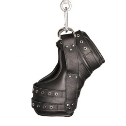Red Leather Zestaw 2 Skorzanych Wieszakow na Nogi Czarny, udźwig 130 kg
