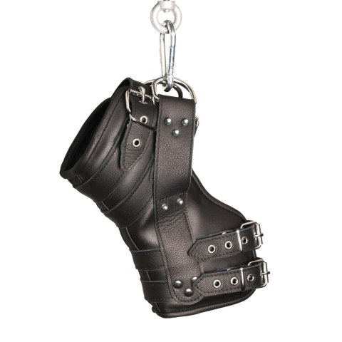 Red Leather Zestaw 2 Skorzanych Wieszakow na Nogi Czarny, udźwig 130 kg