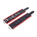 Red Leather skorzane kajdanki regulowane czerwono-czarne 25 cm