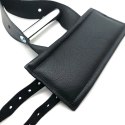 Red Leather skorzane kajdanki zawieszane czarne 17-24 cm