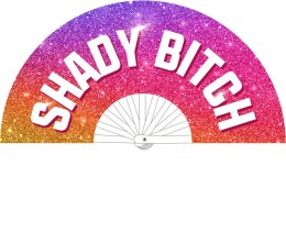 Shady Bitch - Wachlarz dekoracyjny 64 cm, wielokolorowy, lekki