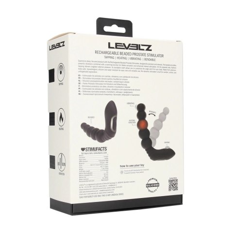 LEVELZ Beaded Prostate - Czarny stymulator silikonowy z funkcją podgrzewania