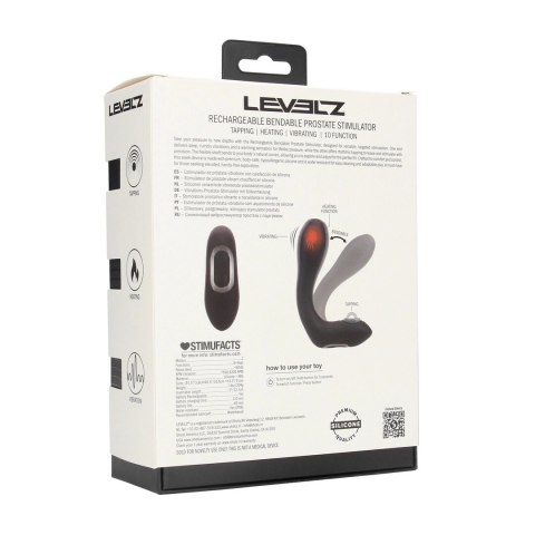 LEVELZ Bendable Silicone Prostate czarny silikonowy stymulator z funkcją podgrzewania
