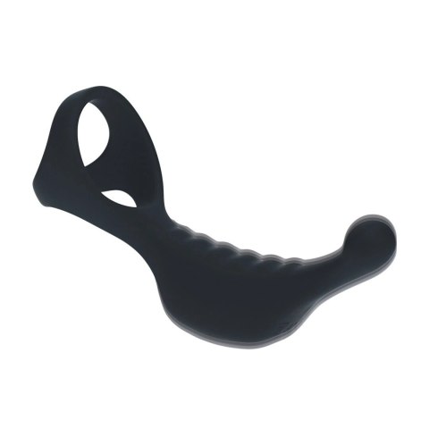 LEVELZ Black silikonowy stymulator z pierścieniem Tri-O, wibrujący