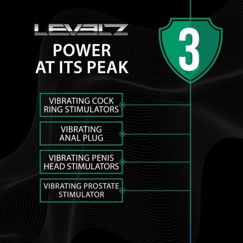 LEVELZ Black silikonowy stymulator z pierścieniem Tri-O, wibrujący