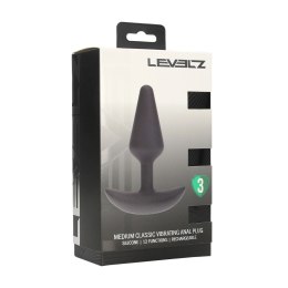 LEVELZ Classic Wibrujący Korek Silikonowy M Czarny - Model Średni