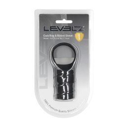 LEVELZ Czarny Pierścień Silikonowy z Teksturowaną Tuleją