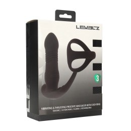 LEVELZ Czarny System Wibracyjno-Rytmiczny z Pierścieniem