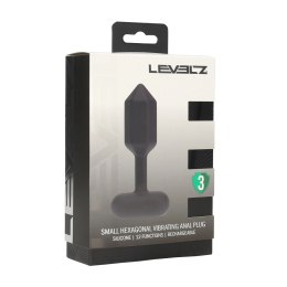 LEVELZ Hexagonal S Czarny - Wibrująca silikonowa zatyczka anatomiczna